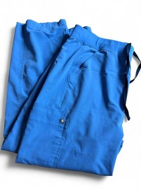 FIGS Scrub Pants XXL Short Blue Medical Uniform Jogger Straight Leg